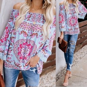 Just in! In a breeze off shoulder blouse